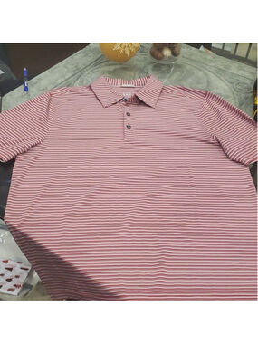 CUTTER & BUCK MEN'S STRIPPED GOLF SHIRT XL NEW